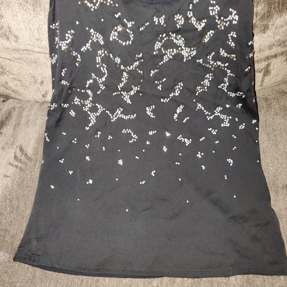 Express Black Tank with Rhinestones - Picture 3 of 5